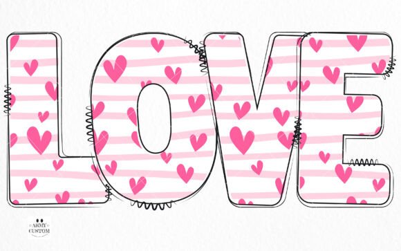 Love Valentine's Army Stripe Font font preview - 1
