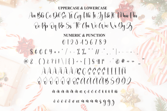 Newyear Christmas Font PNG with transparent background - Preview 6