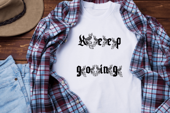 Peacock Tattoo Font PNG with transparent background - Preview 3