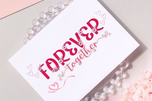 Plum Blossoms Duo Font PNG with transparent background - Preview 2