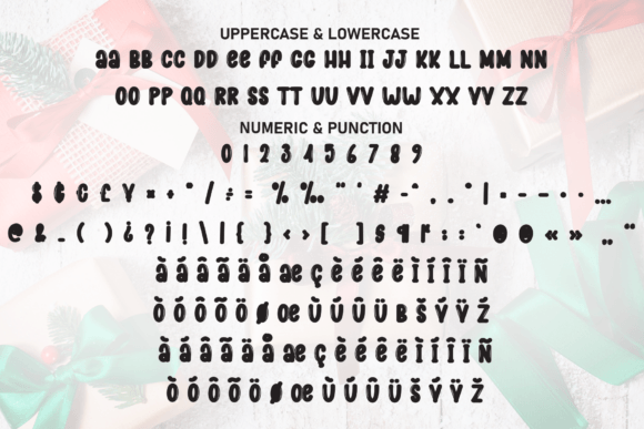 Present Christmas Font PNG with transparent background - Preview 6