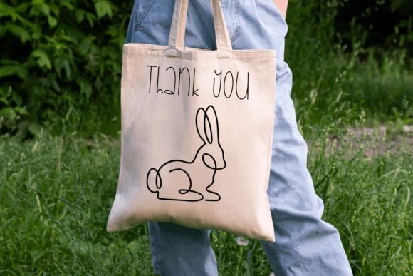 Rabbit Line Art Font PNG with transparent background - Preview 6