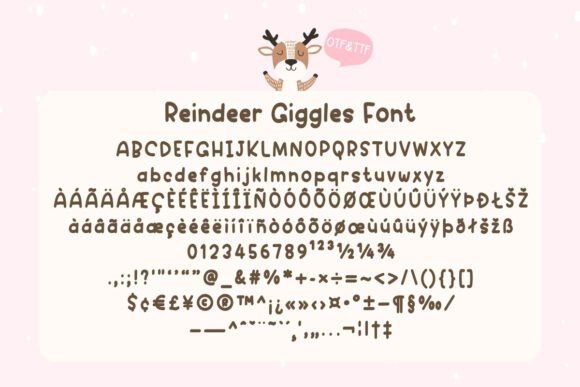 Reindeer Giggles Font PNG with transparent background - Preview 1