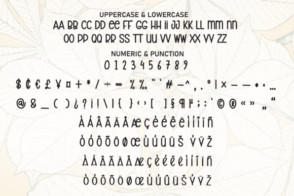 Retro Ornament Font PNG with transparent background - Preview 6