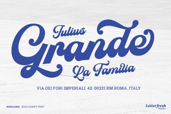 Ringland Script Font PNG with transparent background - Preview 1