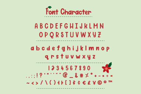 Santa in Town Font PNG with transparent background - Preview 1
