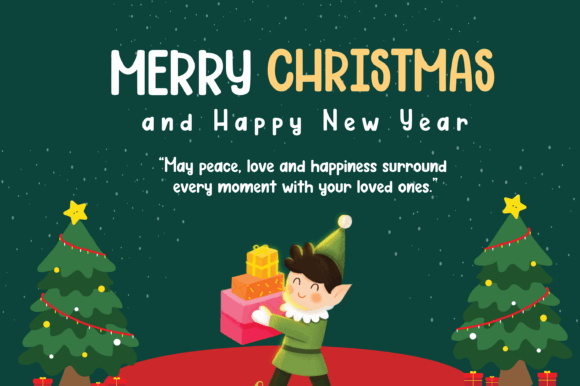 Santa in Town Font PNG with transparent background - Preview 2