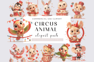 41 Watercolor Circus Animals Clipart Graphic by Studio Glam · Creative ...