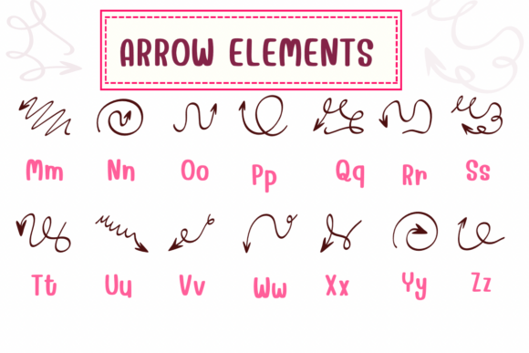 Arrow Elements Font PNG with transparent background - Preview 2