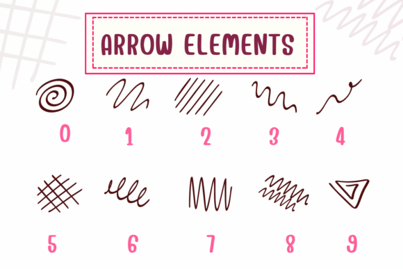 Arrow Elements Font PNG with transparent background - Preview 3