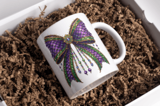 Glitter Coquette Mardi Gras Png Bow Png Graphic by Artistic Revolution ...