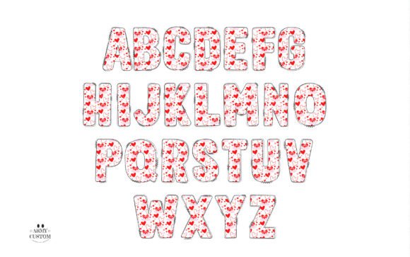 Love Valentine's Bundle Font PNG with transparent background - Preview 6