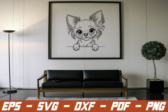 Peeking chihuahua SVG animal dog design for Cricut shirt and decal crafting