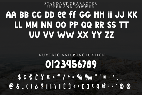 Simple Character Font PNG with transparent background - Preview 4