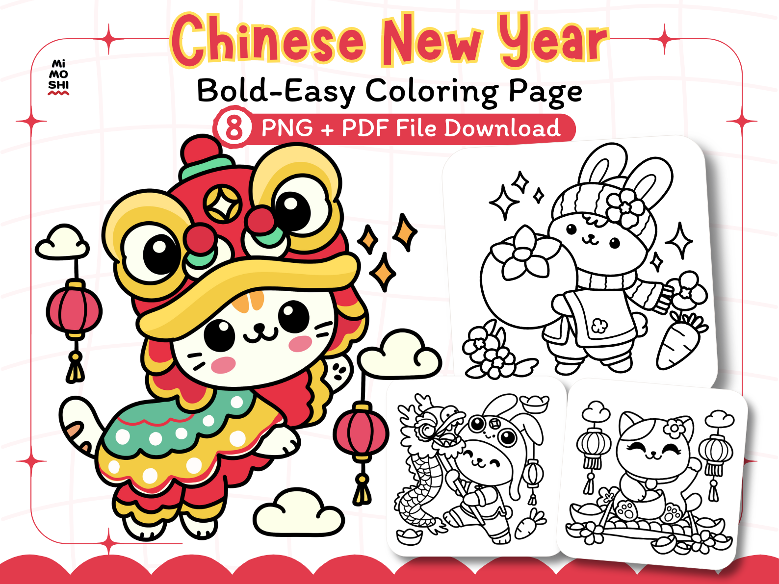 Chinese New Year 2025 Coloring Pages