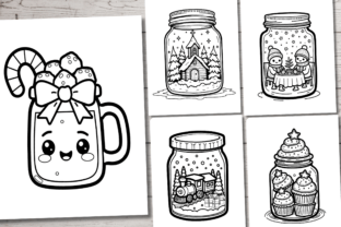 Cozy Christmas Jar Coloring Book Graphic by ADCPArt · Creative Fabrica