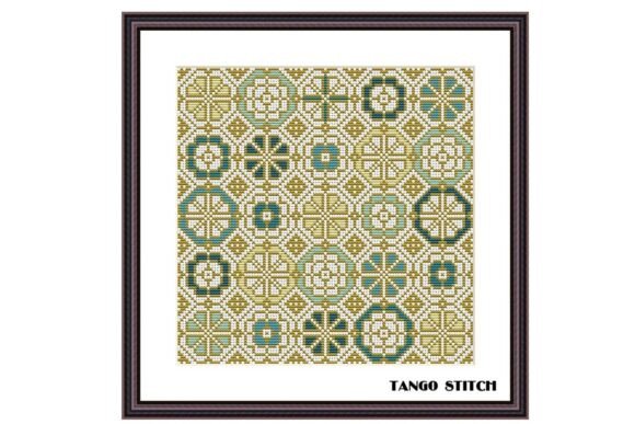 Gold Ornaments Easy Cross Stitch Pattern