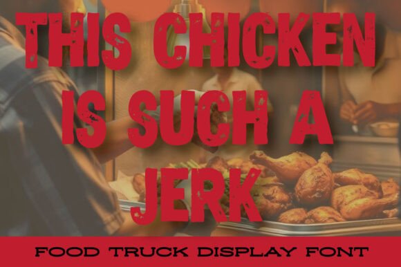 Jerk Chicken Font PNG with transparent background - Preview 1