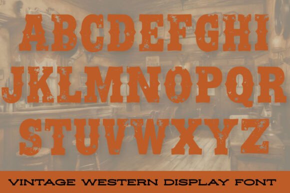 Rusty Outlaw Font PNG with transparent background - Preview 2