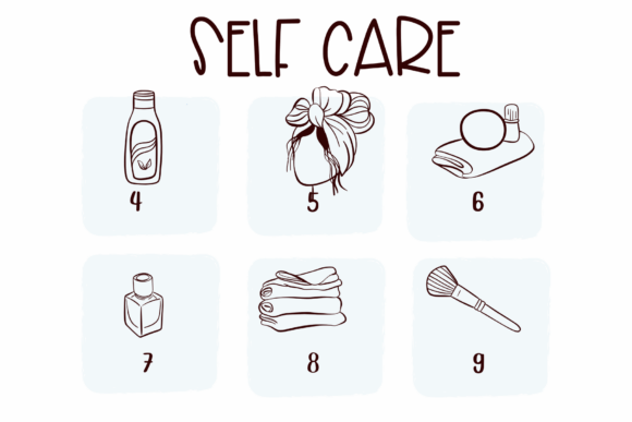 Self Care Font PNG with transparent background - Preview 3