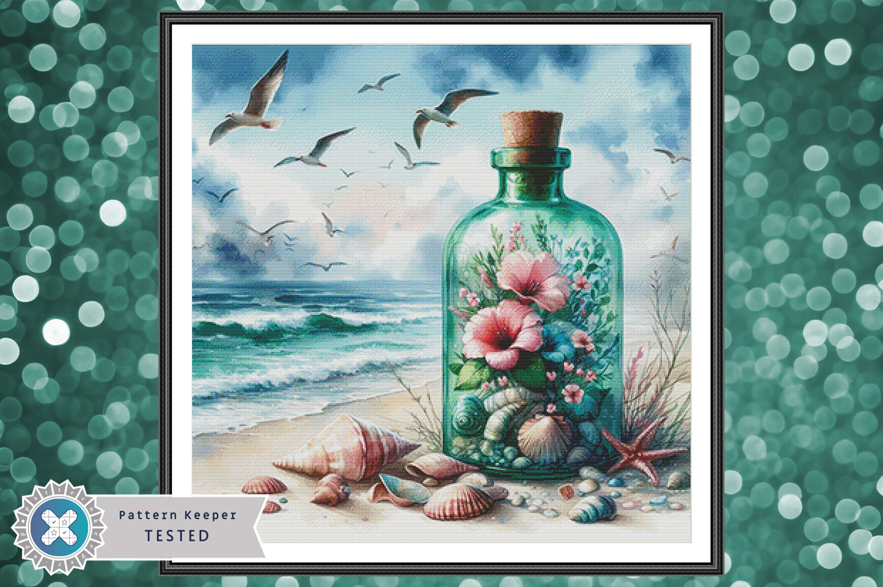 Summer Seascape Cross Stitch Pattern PDF