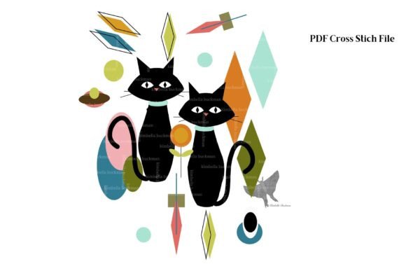 Atomic Cats Cross Stitch