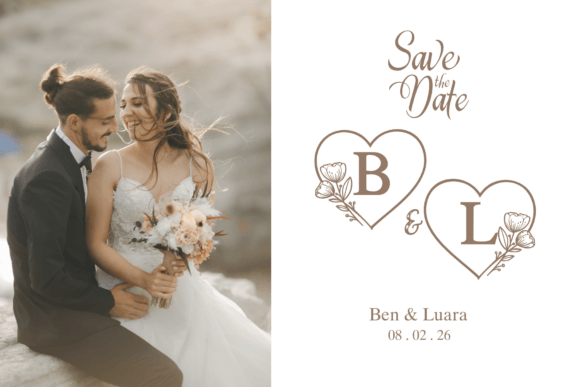 Flower Heart Monogram Font - Preview 1