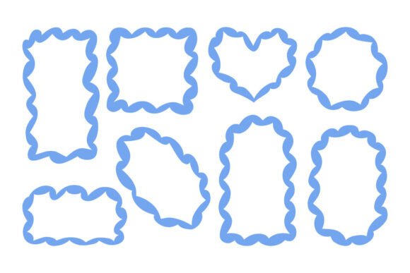 Hand Drawn Decorative Wavy Frames