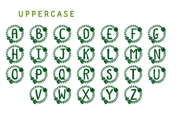 Happy St Patrick Font PNG with transparent background - Preview 1