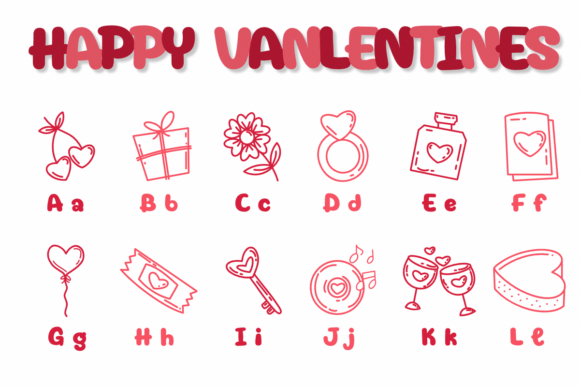 Happy Valentine Font - Preview 1