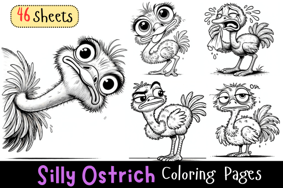 Hilarious Ostrich Coloring Pages!