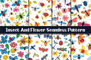 Insect and Flower Seamless Pattern Graphic by protabsorkar11 · Creative ...