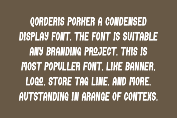 Qorderis Porker Font PNG with transparent background - Preview 1