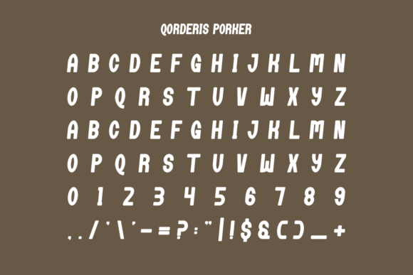 Qorderis Porker Font PNG with transparent background - Preview 2
