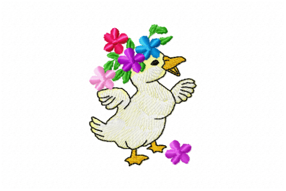 Baby Duck Embroidery Design