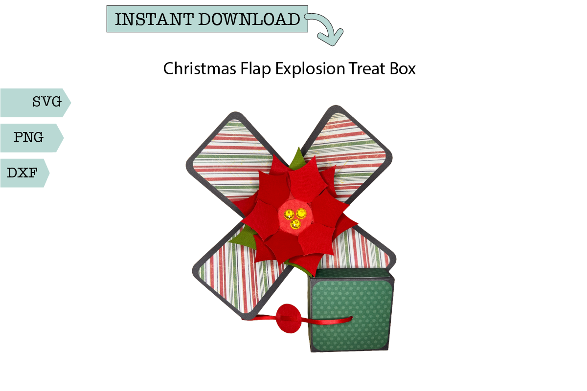 Christmas Treat Box- Exploding Box · Creative Fabrica