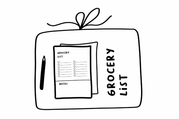 Cute Grocery List Template | A4 Size