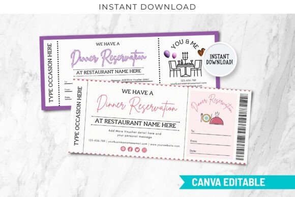 Dinner Gift Certificate Template