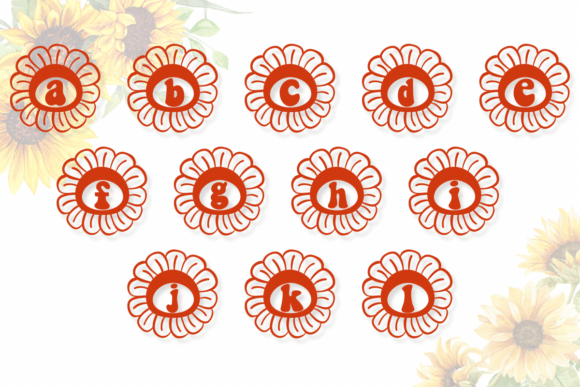 Groovy Sunflower Font PNG with transparent background - Preview 3
