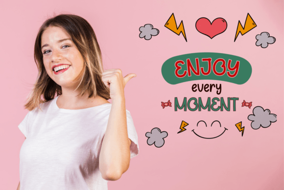 Handmade Loveling Font PNG with transparent background - Preview 1