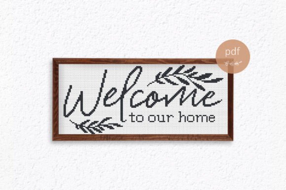 Home Quote Cross Stitch Pattern PDF