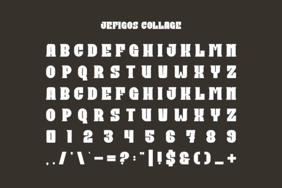 Jefigos Collage Font font preview - 2