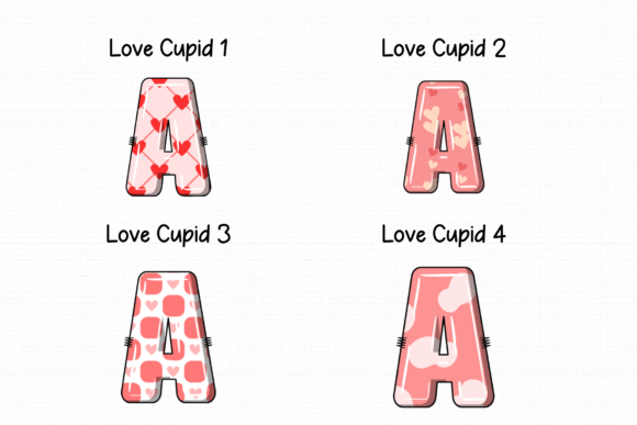 Love Cupid Font PNG with transparent background - Preview 1