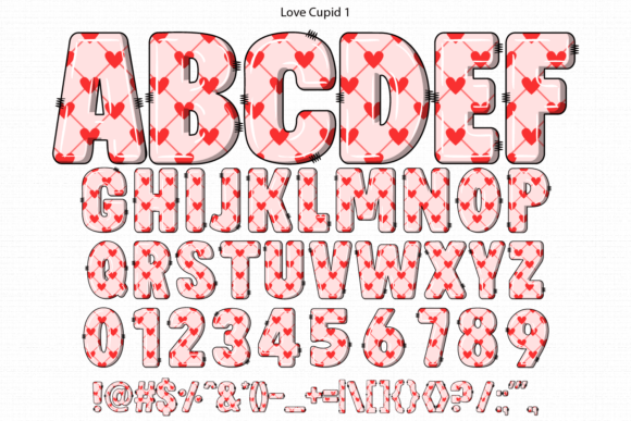 Love Cupid Font PNG with transparent background - Preview 2