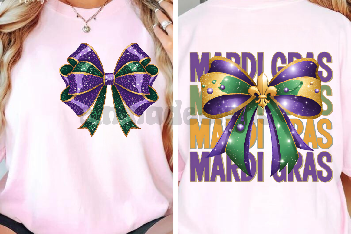 Mardi Gras Coquette Bow PNG, Mardi Gras Graphic by Emmadesigns ...