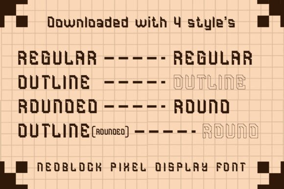 Neoblock Font PNG with transparent background - Preview 1