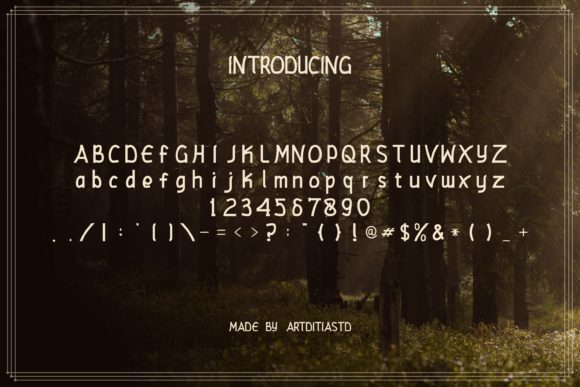 Pandoz Font PNG with transparent background - Preview 1