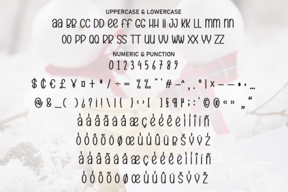 Present Snowman Font PNG with transparent background - Preview 6