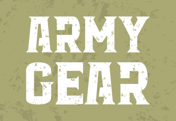 Army Gear Font - Preview 2