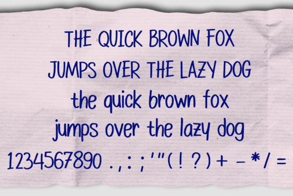Ballpoint Handwriting Font PNG with transparent background - Preview 3